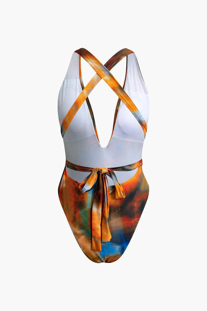 Duttini | Sleek Fit Cross-Back Swimsuit Set