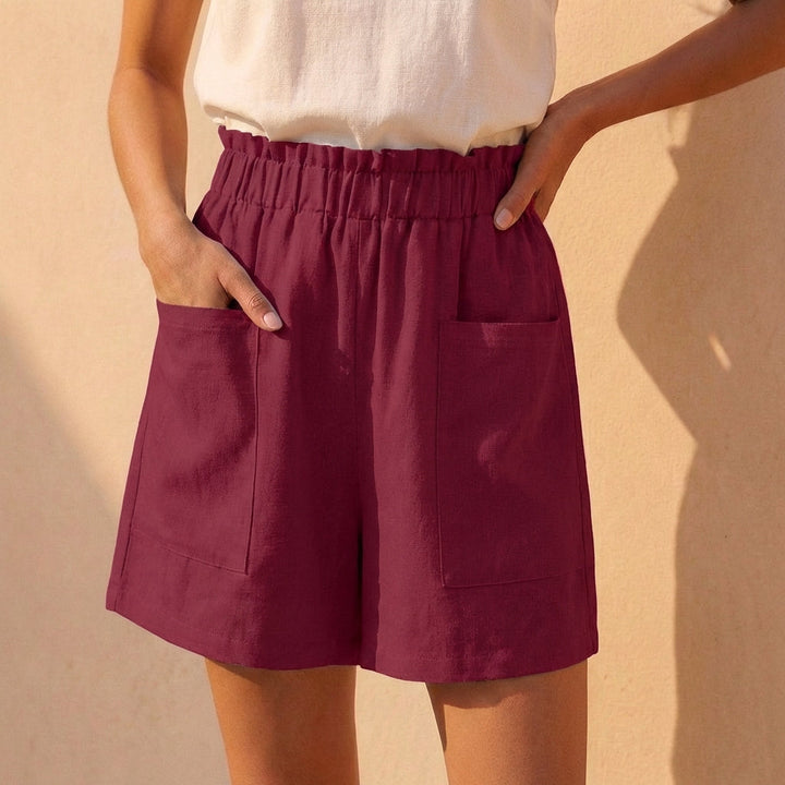Duttini | Statement Relaxed Paperbag Waist Shorts With Patch Pockets For Casual Daywear
