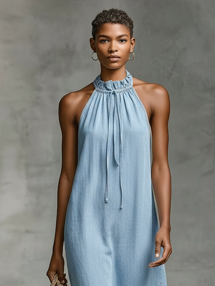 Duttini | Denim Sleeveless Dress