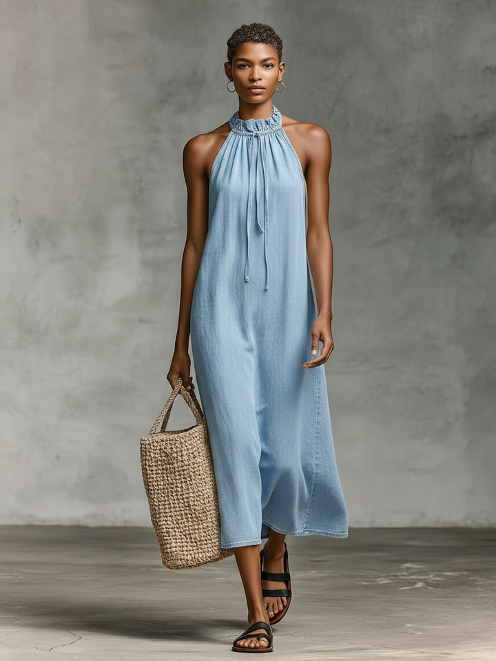 Duttini | Denim Sleeveless Dress