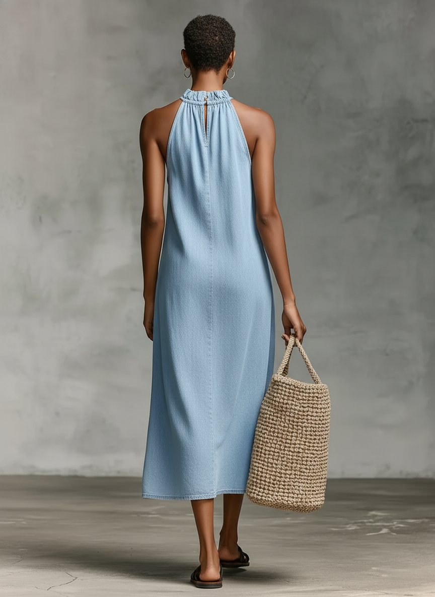Duttini | Denim Sleeveless Dress