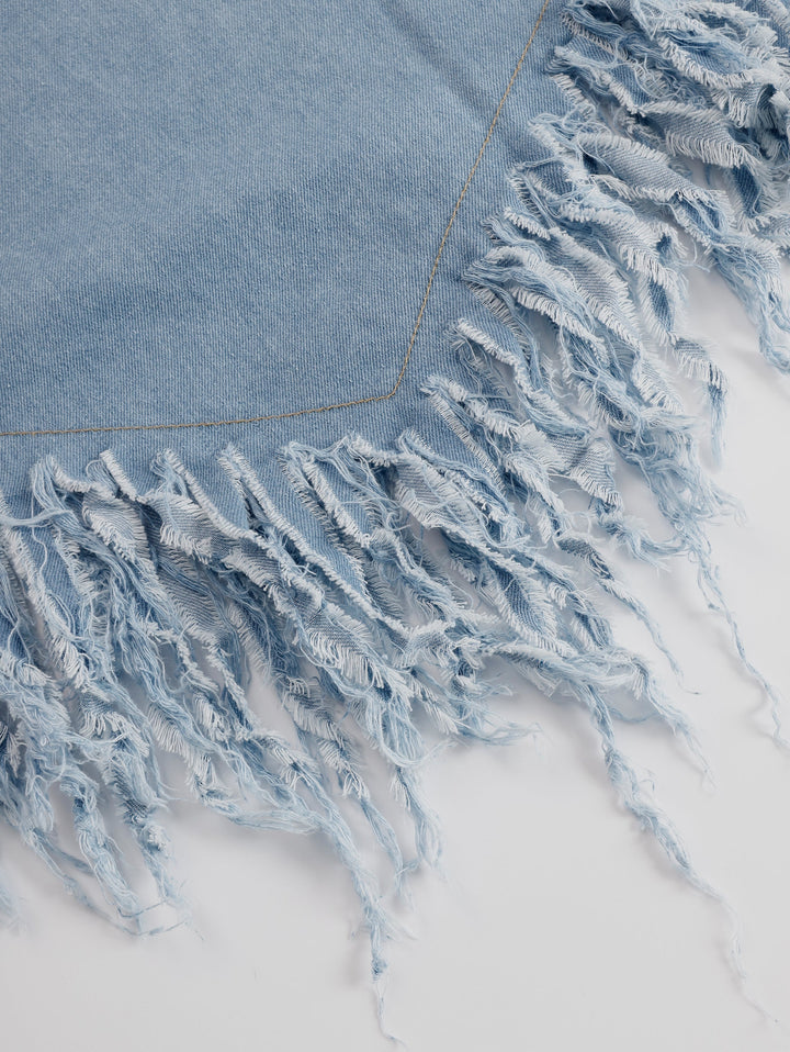 Duttini | Denim Tassel Casual Dress