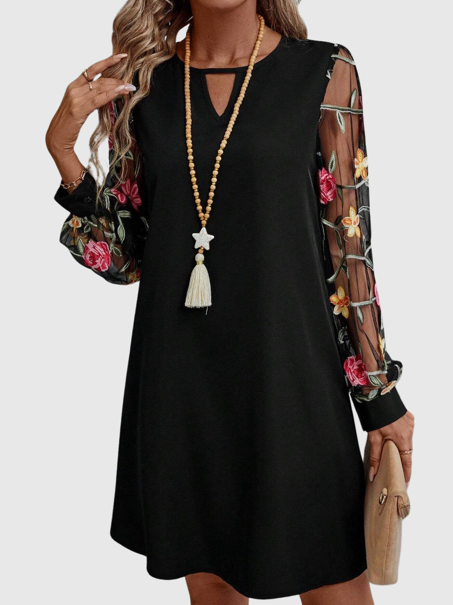 Duttini | Elegant Dress for Women in Soft Fabric, Fitted, Black