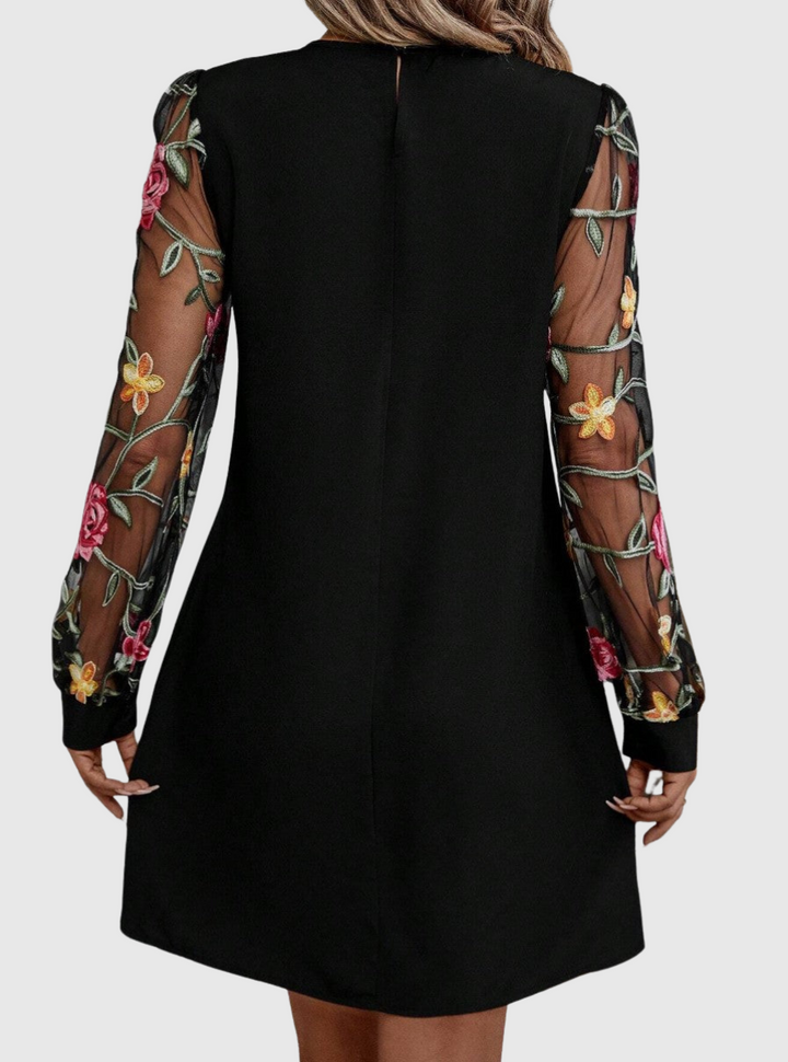 Duttini | Elegant V-Neck Floral Mini Dress for Women