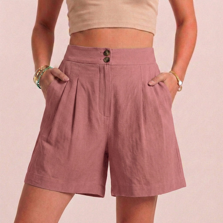 Duttini | Luxe Relaxed Paperbag Waist Shorts With Tailored Side Pockets