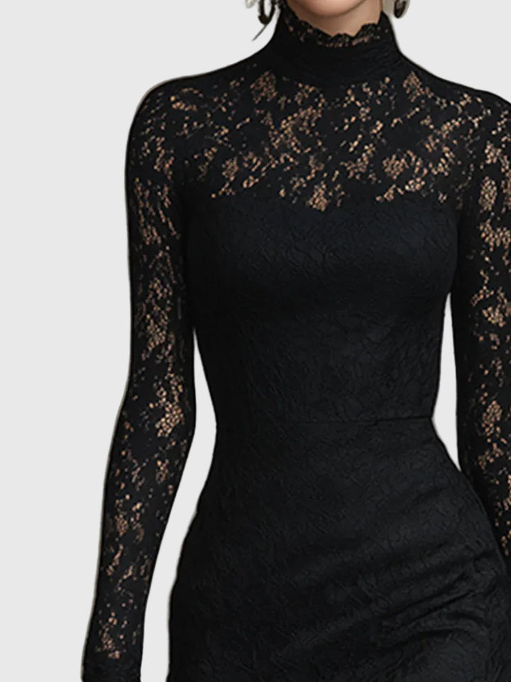 Duttini | Lace Fishtail Maxi Dress for Women in Elegant Style