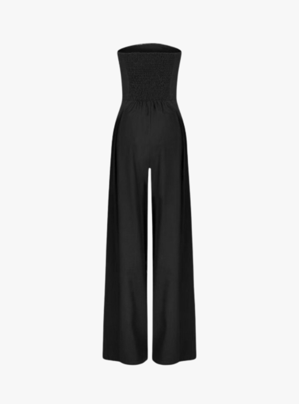 Duttini | Strapless Tailored Wide Leg Jumpsuit