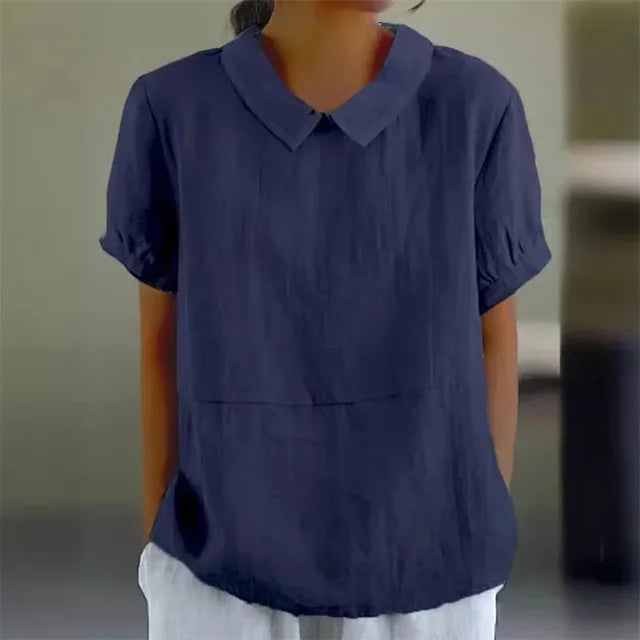 Duttini | Timeless Serene Cotton Collared Blouse for Every Occasion