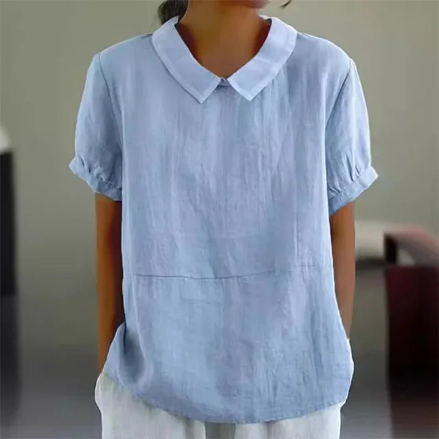 Duttini | Timeless Serene Cotton Collared Blouse for Every Occasion