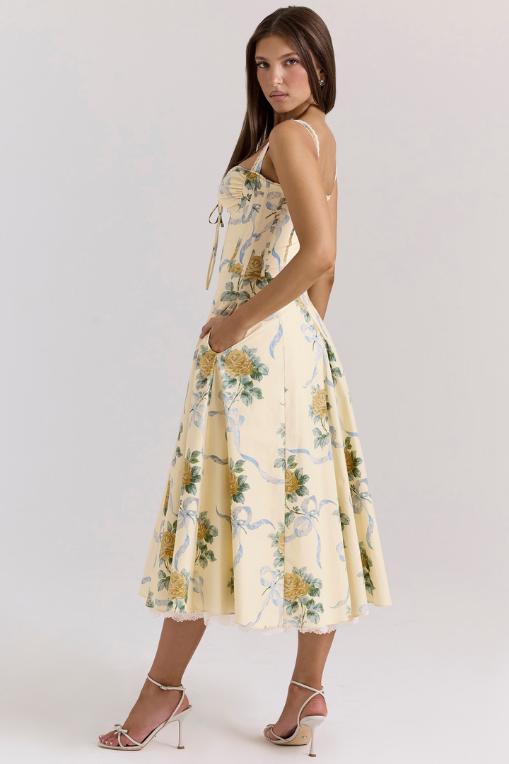 Duttini | Vintage Floral Midi Sundress