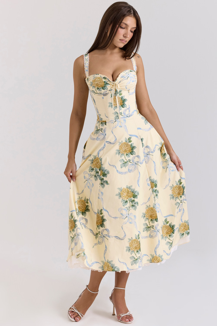 Duttini | Vintage Floral Midi Sundress