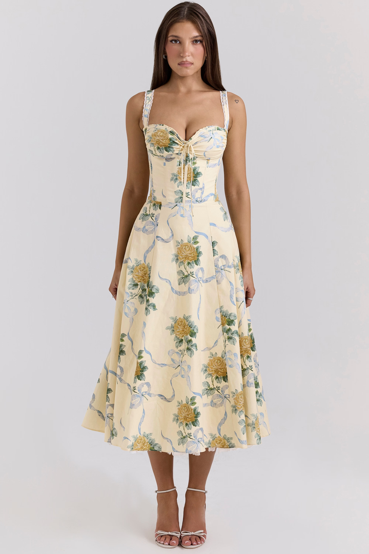 Duttini | Vintage Floral Midi Sundress