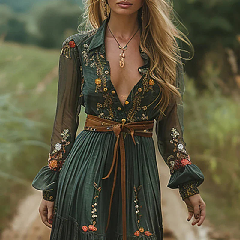Duttini | Modern Bohemian Floral Maxi Dress for a Polished Look