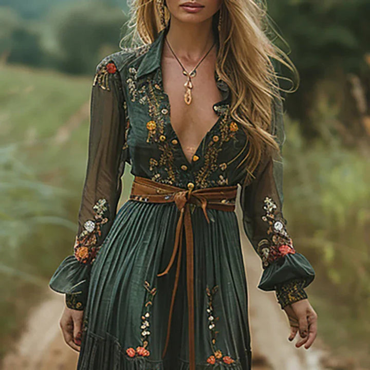 Duttini | Modern Bohemian Floral Maxi Dress for a Polished Look