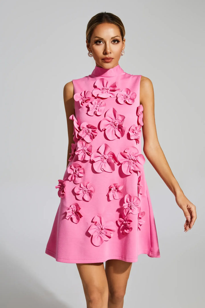 Duttini | Sculpted Floral Sleeveless Mini Dress