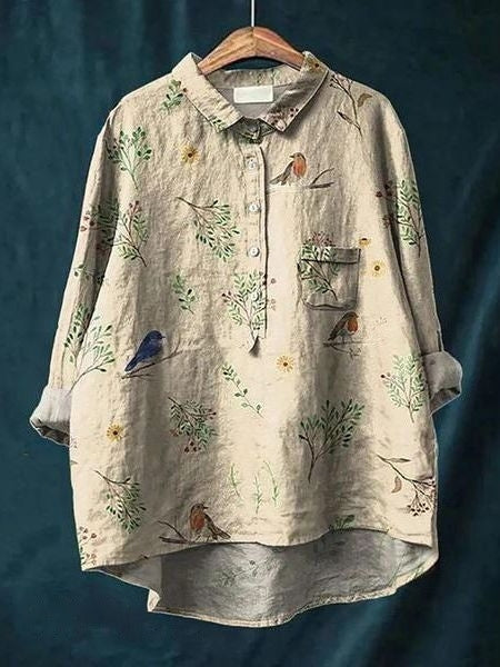 Duttini | Sculpted Floral Blouse with a Timeless Finish
