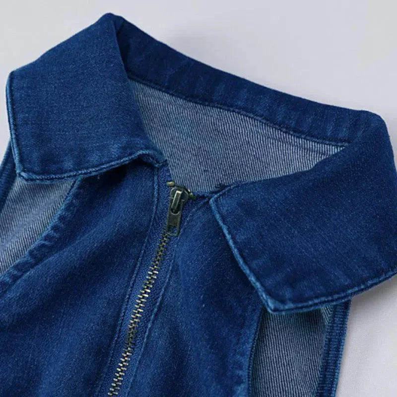 Duttini | V-neckline Denim Jumpsuit