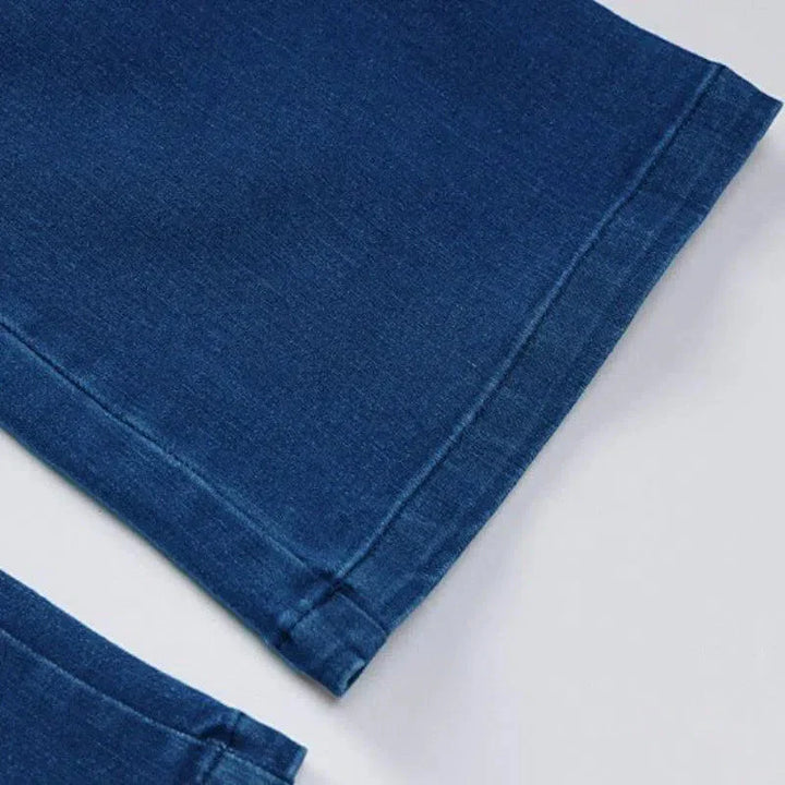 Duttini | V-neckline Denim Jumpsuit