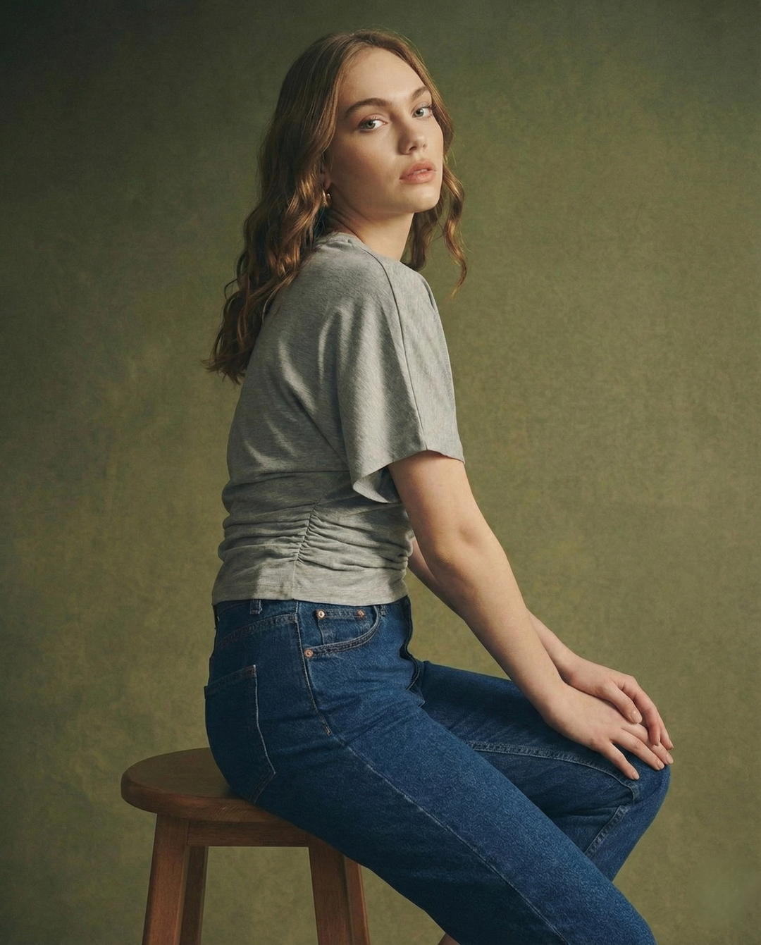 Duttini | Drape Cotton Tee for Women in White