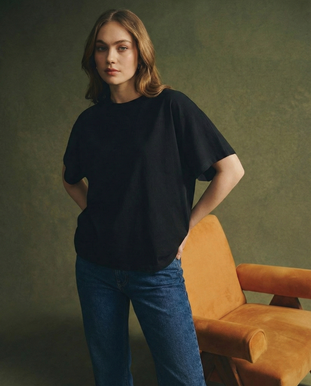 Duttini | Drape Cotton Tee for Women in White