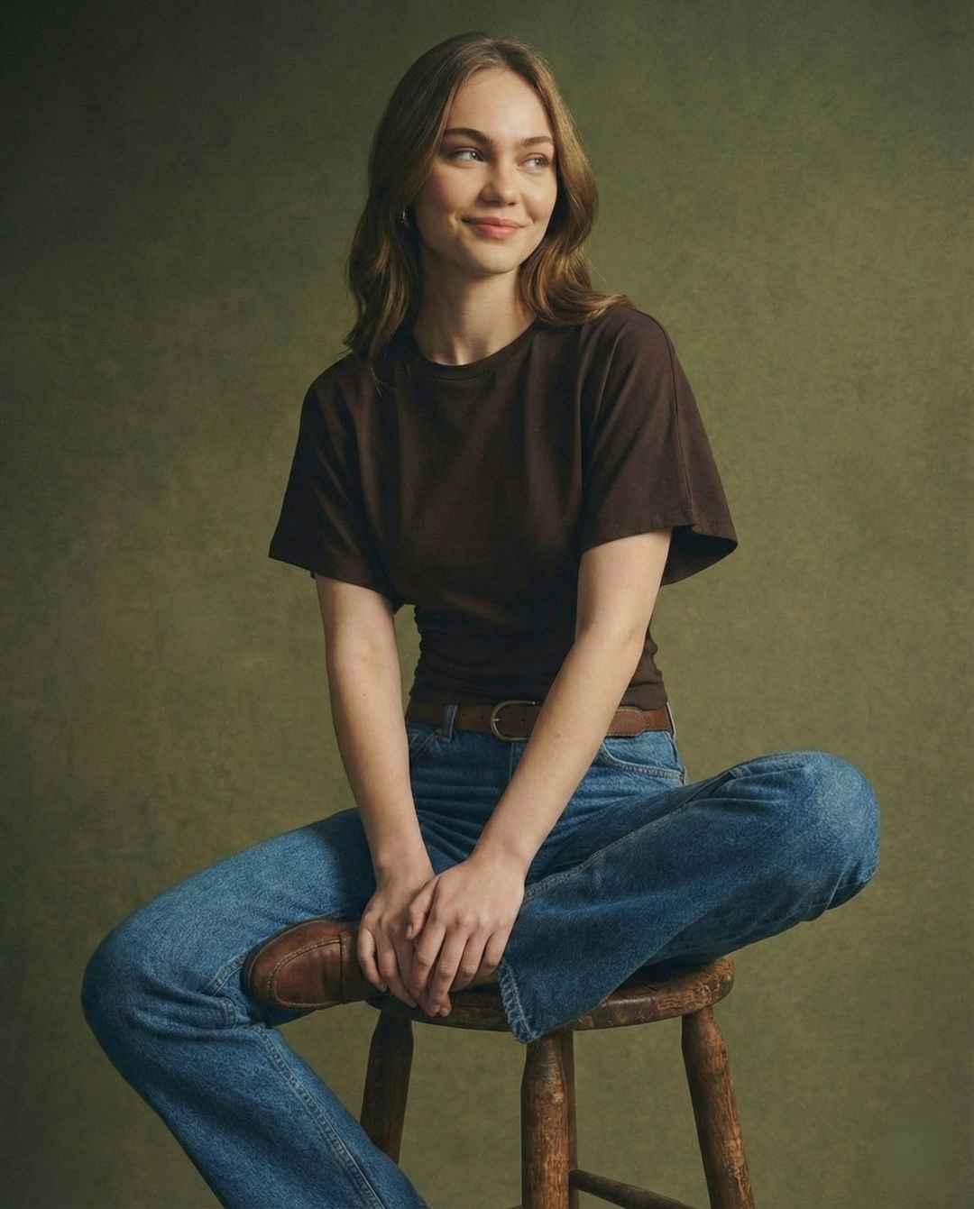 Duttini | Drape Cotton Tee for Women in White