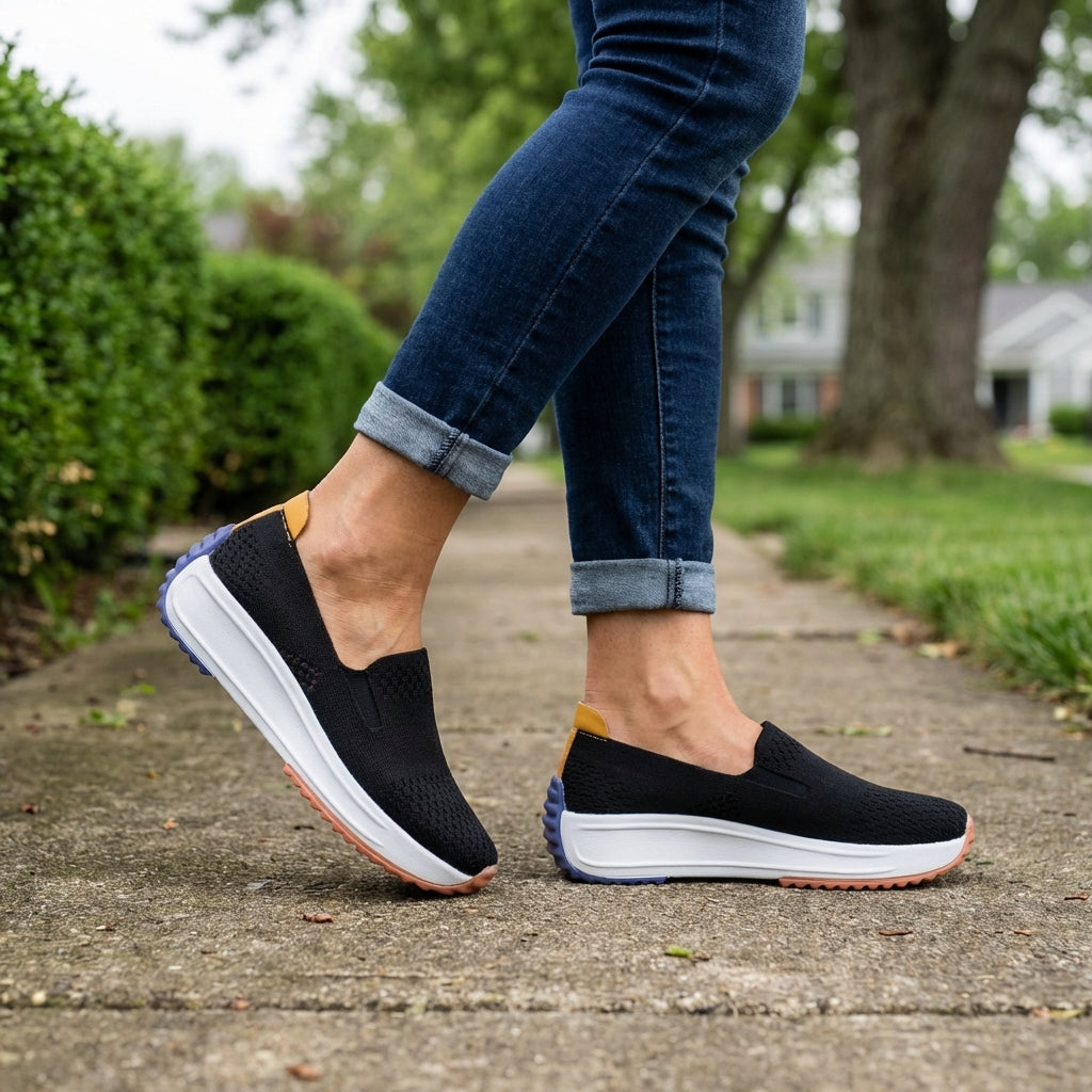 Duttini | Modern Knit Slip-On Platform Orthopedic Sneakers