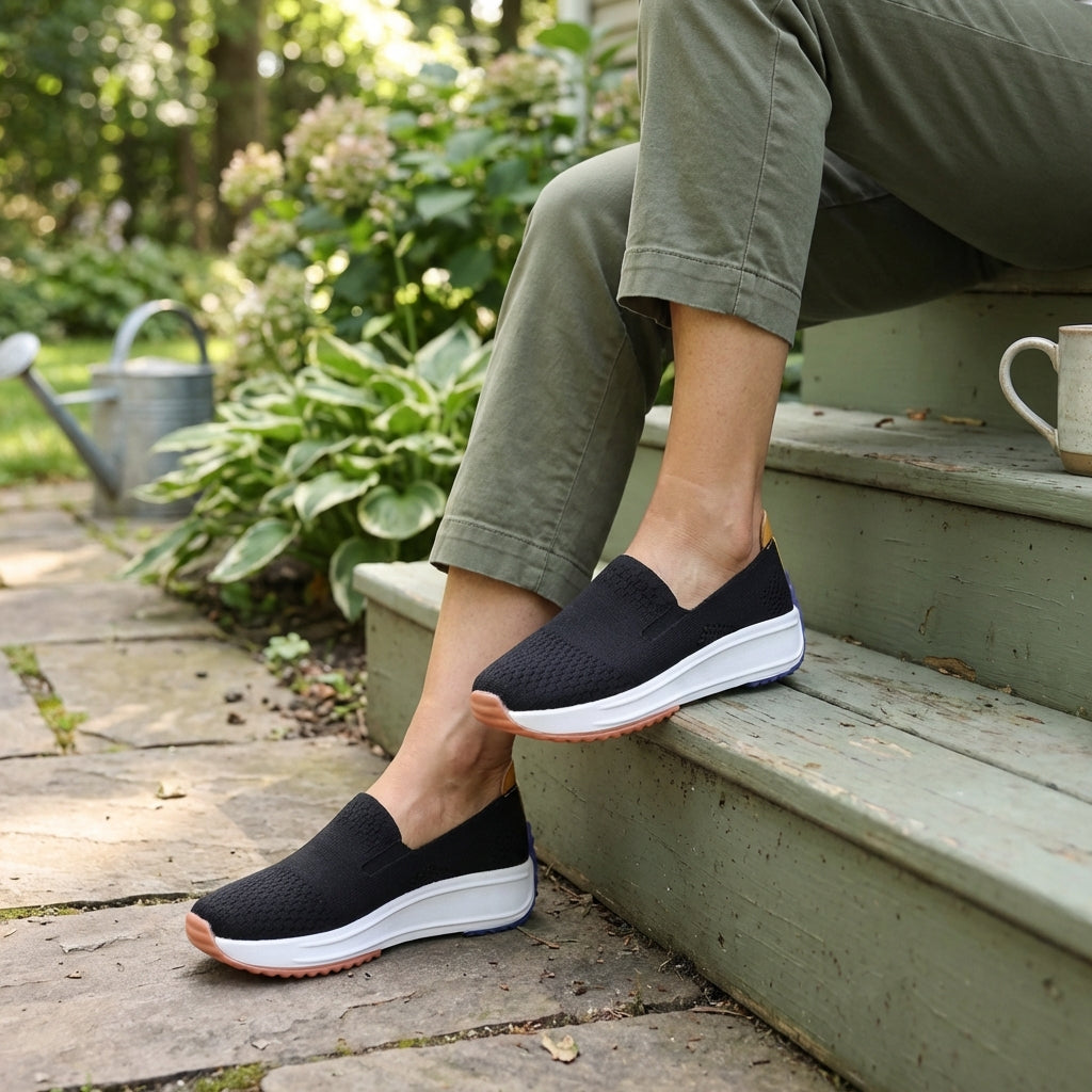 Duttini | Modern Knit Slip-On Platform Orthopedic Sneakers
