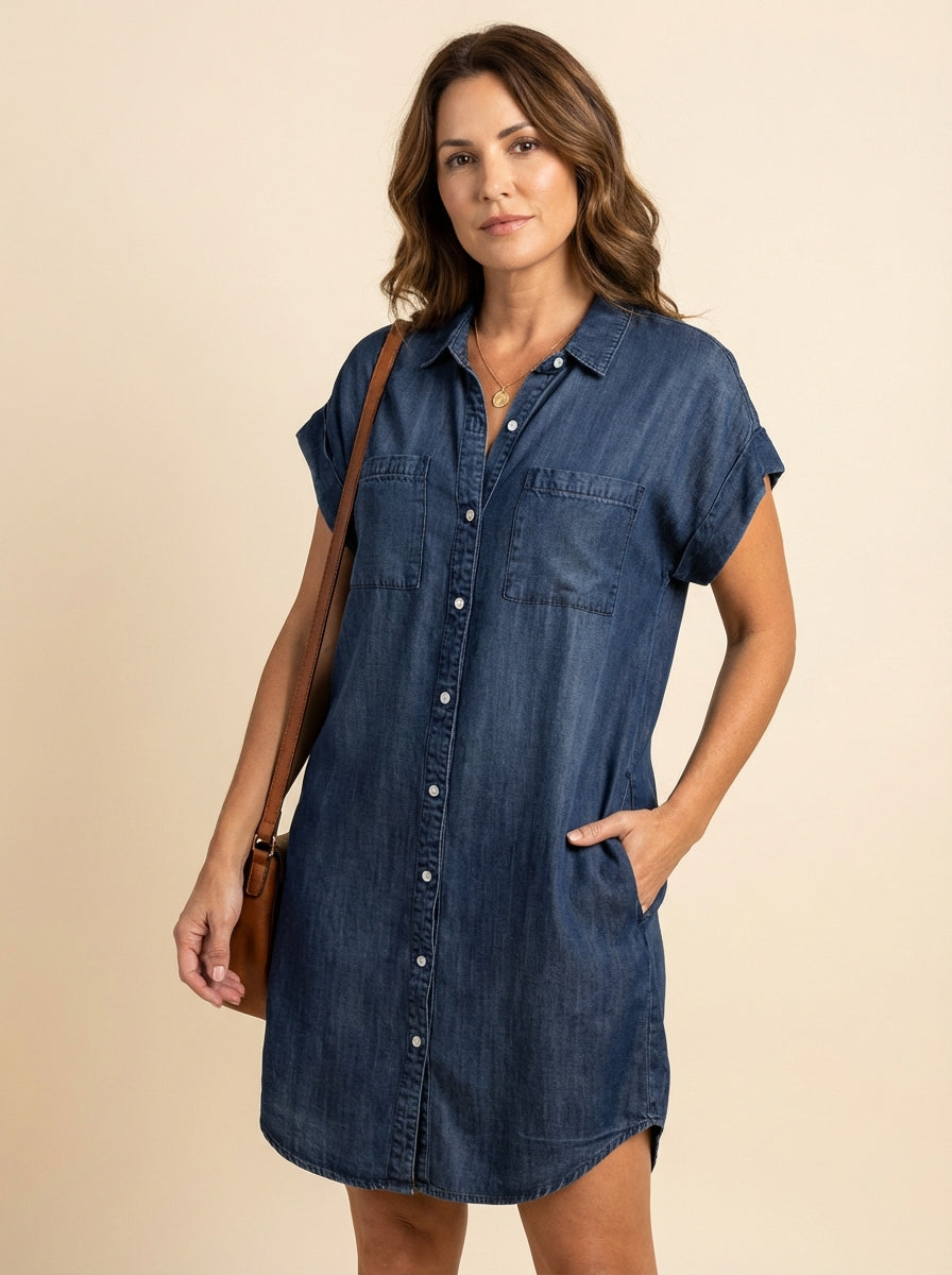 Duttini | Romantic Riviera Retreat Shirt Dress with Graceful Drape