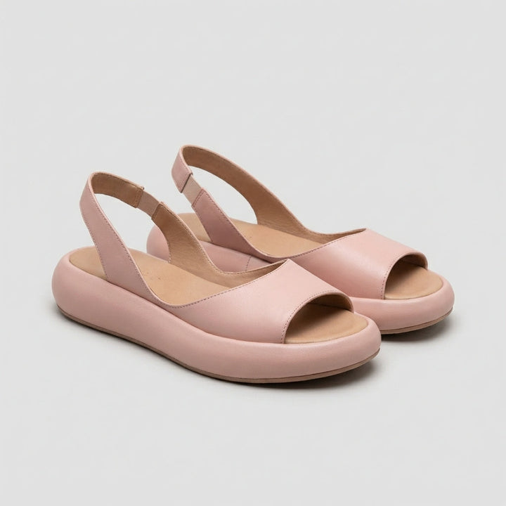 Duttini | Peep-Toe Slingback Orthopedic Sandals With Cushioned Sole Support