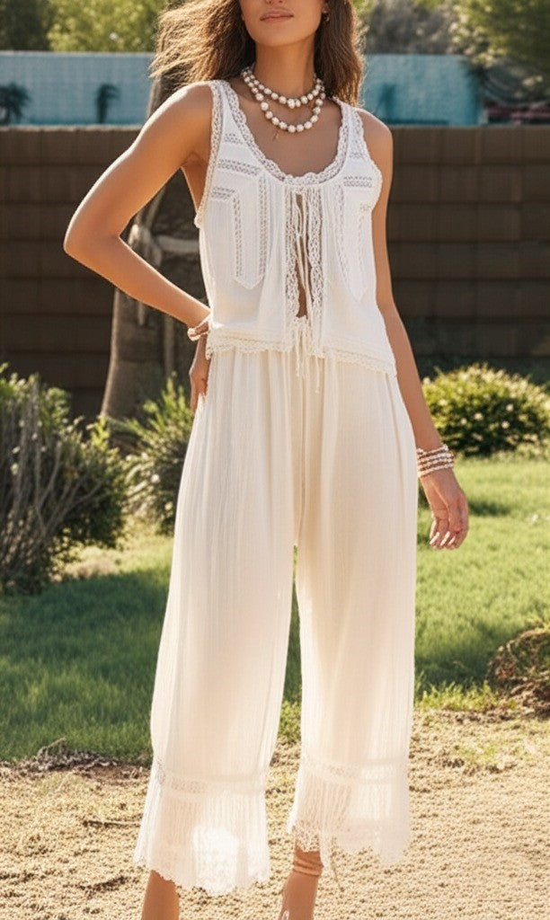 Duttini | Lace Two-Piece Set