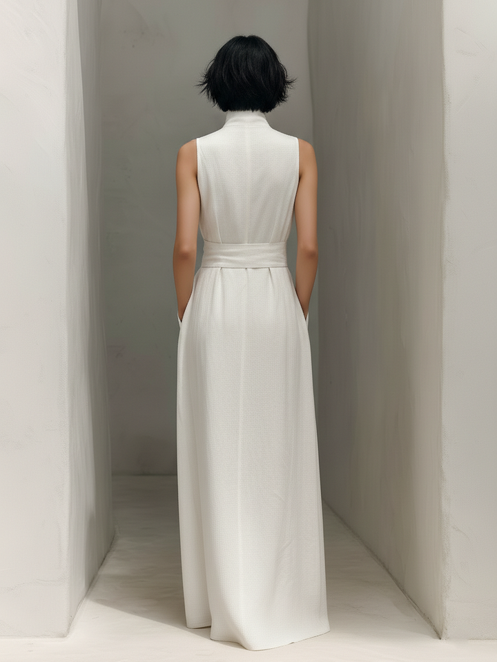 Duttini | Linen V-Neck Dress