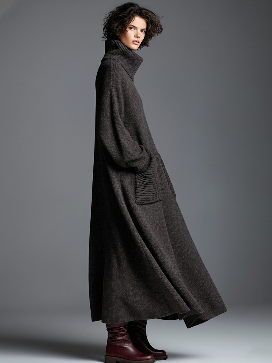 Duttini | Brown Knit Dress