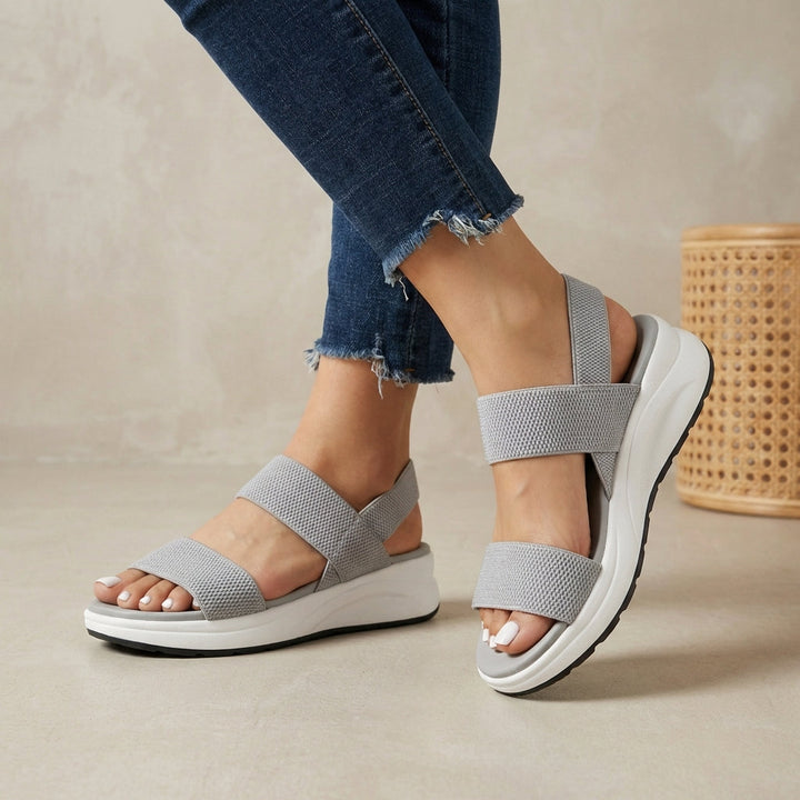 Duttini | Elastic Strap Comfort Orthopedic Platform Sandals