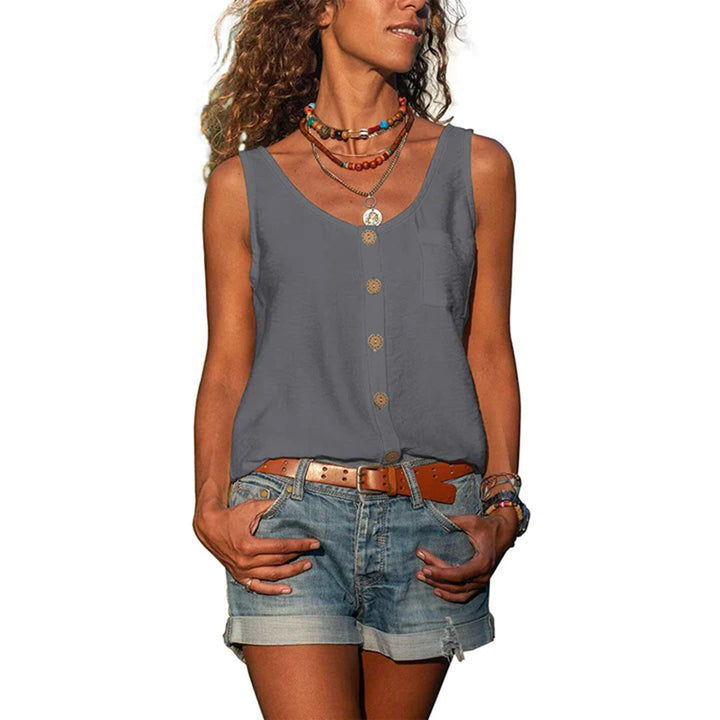 Duttini | Casual Sleeveless Top With Loose Fit for a Polished Look