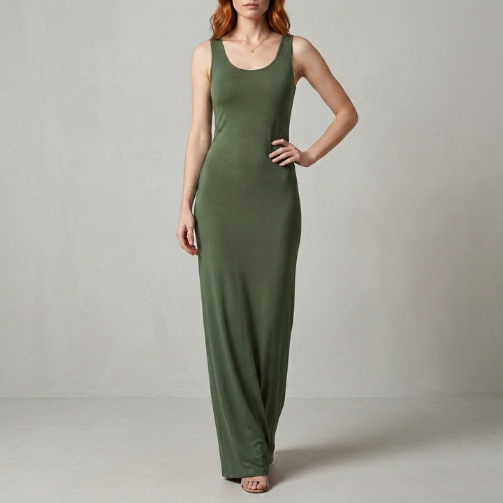 Duttini | Refined Valentina Rossi Sleeveless Scoop Neck Maxi Dress With Body-Skimming Silhouette