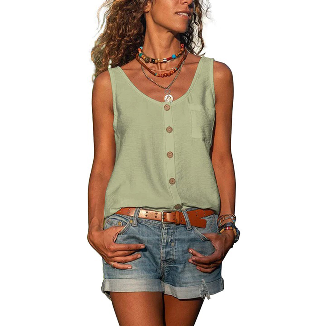 Duttini | Casual Sleeveless Top With Loose Fit for a Polished Look