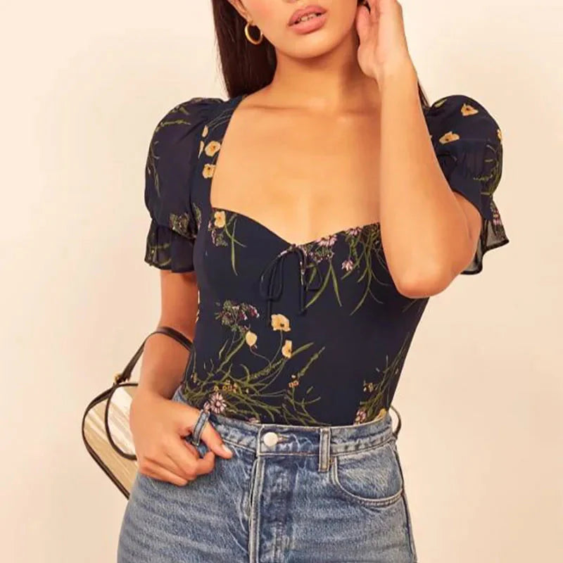 Duttini | Floral Blouse for Women in Lightweight Fabric