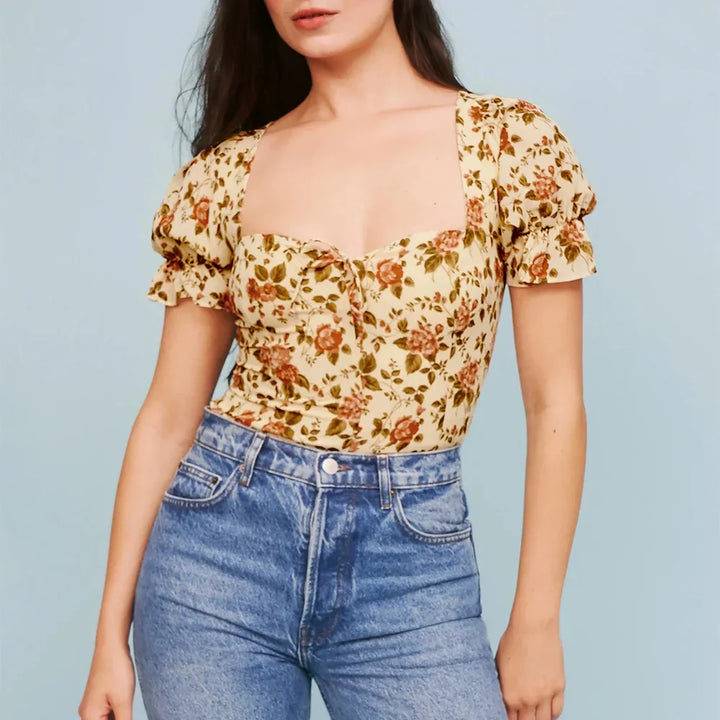 Duttini | Floral Blouse for Women in Lightweight Fabric