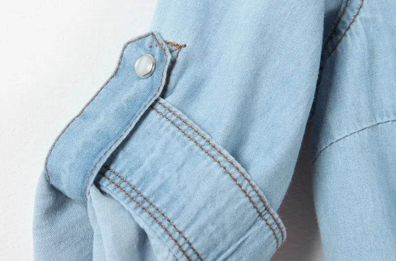 Duttini | Denim Crop Top for Women in Light Blue