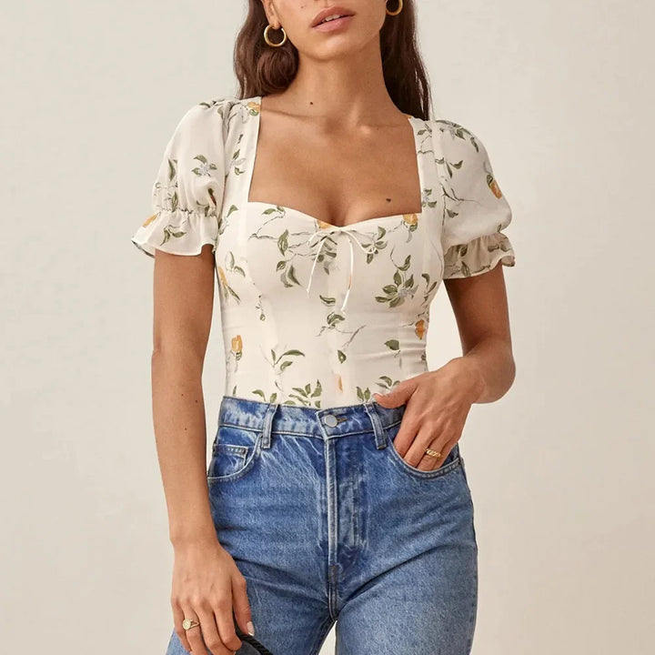 Duttini | Floral Blouse for Women in Lightweight Fabric