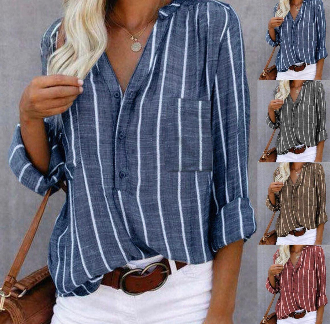 Duttini | Chic Striped Casual Blouse in a Flattering Cut
