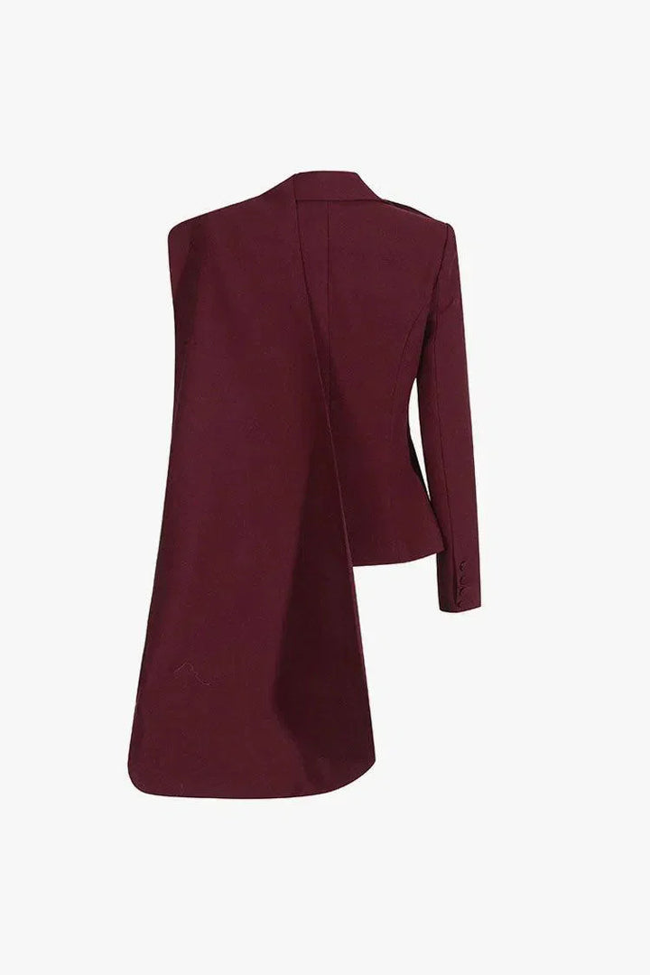Duttini | Asymmetrical Design Scarf-Lapel Blazer