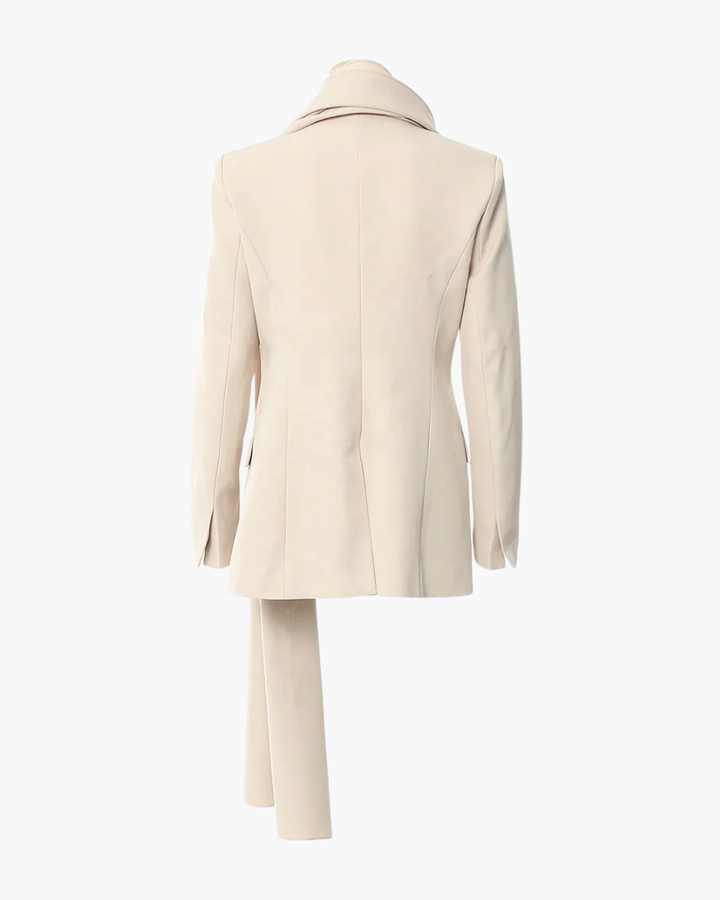 Duttini | Asymmetrical Collar Scarf Blazer