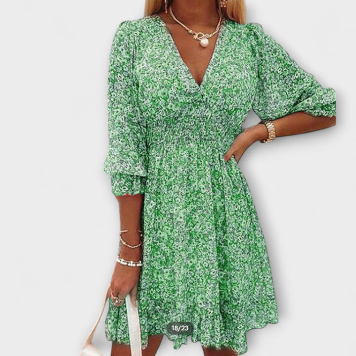Duttini | Timeless Floral Puff Sleeve Dress for Every Occasion