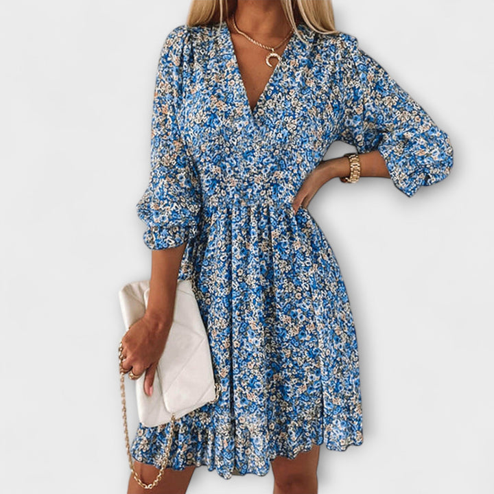 Duttini | Timeless Floral Puff Sleeve Dress for Every Occasion