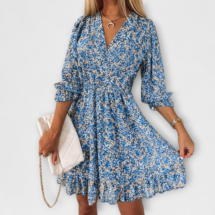 Duttini | Timeless Floral Puff Sleeve Dress for Every Occasion
