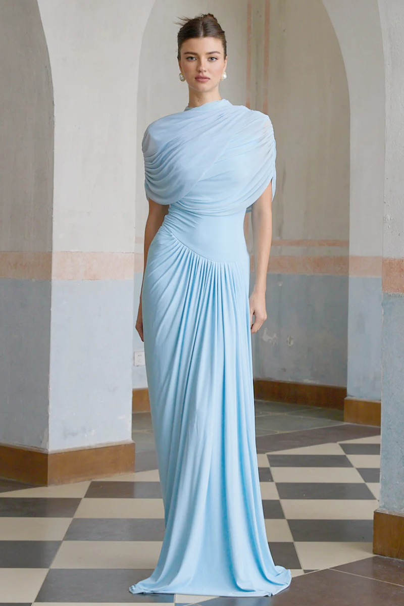 Duttini | Draped One-Shoulder Evening Gown