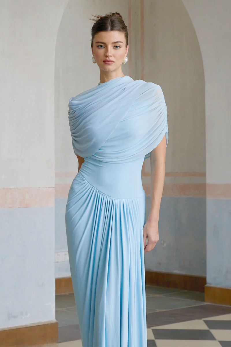 Duttini | Draped One-Shoulder Evening Gown