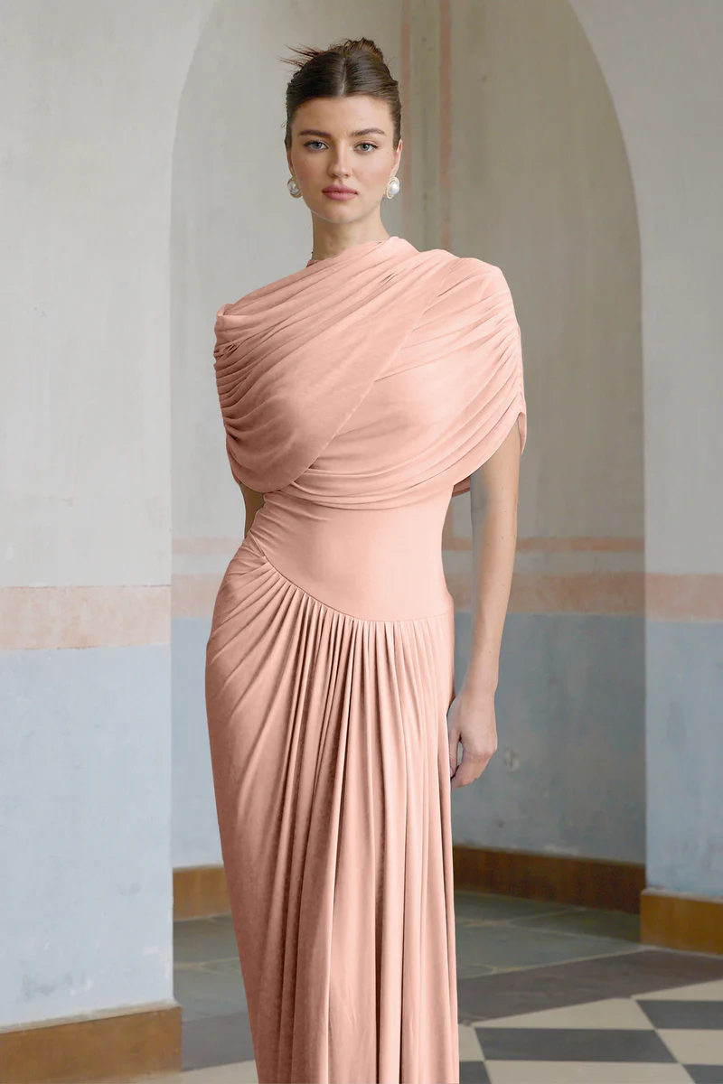 Duttini | Draped One-Shoulder Evening Gown