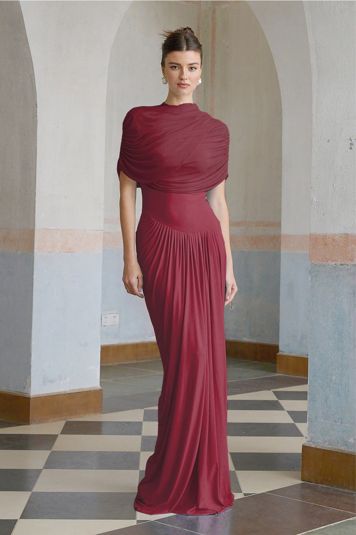 Duttini | Draped One-Shoulder Evening Gown